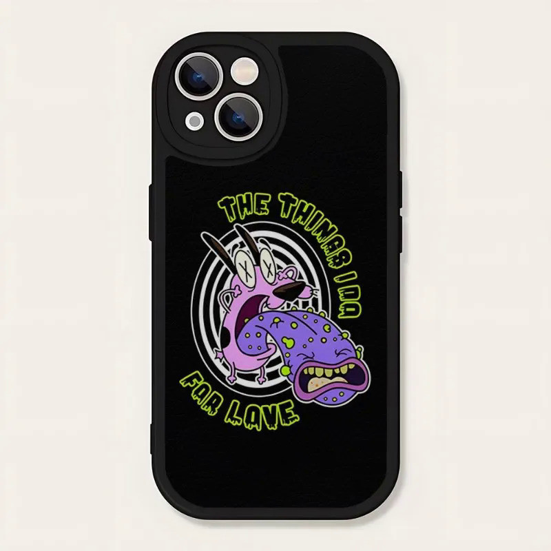 Tp-1 Dog-Courage-The-Cowardly Phone Case Da Cừu Cho Iphone 13 Pro Max 11 12 14 Mini X Xr Xs 8 7 Puls Se Luxury Mobile
