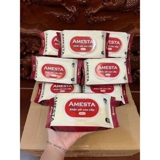 Khăn ướt cao cấp Amesta 120 tờ không mùi an toàn tiện dụng - SHOPMH1