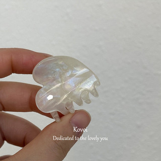 Kẹp tóc cá mập nhỏ Acetate họa tiết tình yêu, kẹp nửa tóc, phụ kiện tóc Hàn Quốc Kovoi