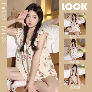 Bộ đồ ngủ cotton bong bóng treo cho nữ mùa hè xù lông bé gái Bộ quần áo mặc ở nhà phong cách Hàn Quốc Bộ hai món