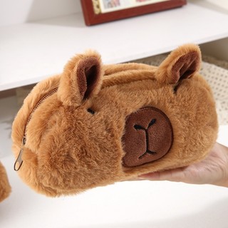 Hộp Bút Capybara Cute 1 Ngăn To Có Sức Chứa Lớn Đựng Bút Tiện Lợi, Họa Tiết Hoạt Hình Dễ Thương