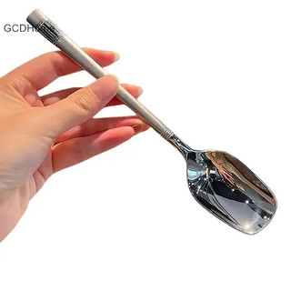 Gcdhome Thìa Inox Làm Dày Tay Cầm Dài Thìa Canh Cho Nồi Nóng Thìa Nhà Bếp Bộ Đồ Ăn Nấu Ăn Đồ Dùng HOT