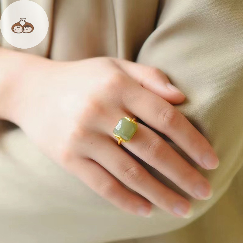 Ars Vintage Phong Cách Dân Tộc Tốt Lành Đám Mây Giả Ngọc Có Thể Điều Chỉnh Nhẫn Nữ Phong Cách Trung Hoa Tính Khí Đơn Giản Thanh Lịch Nhẫn Tặng VN
