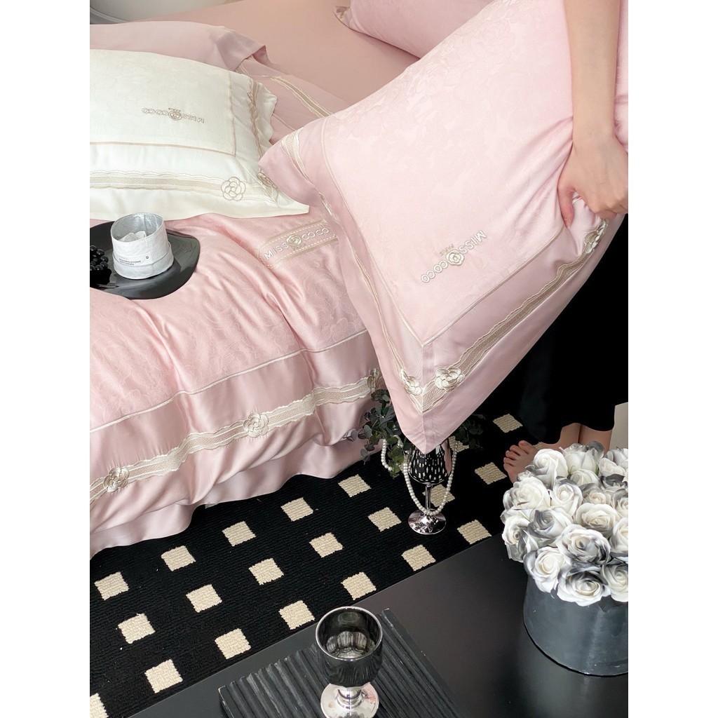 (L4520)Set Tencel Hoa Tuyết Khám Phá Vẻ Đẹp Mùa Đông  - MemMinbedding Luxury