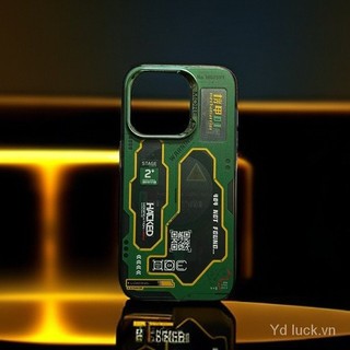Ốp Lưng Cứng Acrylic Màu Xanh Lá Cây Thích Hợp Cho iPhone15 14plus 13promax 12pro 11 12 13 14 15 pro max XS XR X XSMAX 7 8plus Ốp Lưng Y0PQ