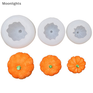 Moonlights 1 Silicone 3 Kích Thước Halloween 3D Khuôn Bí Ngô Trang Trí Khuôn Bánh EN
