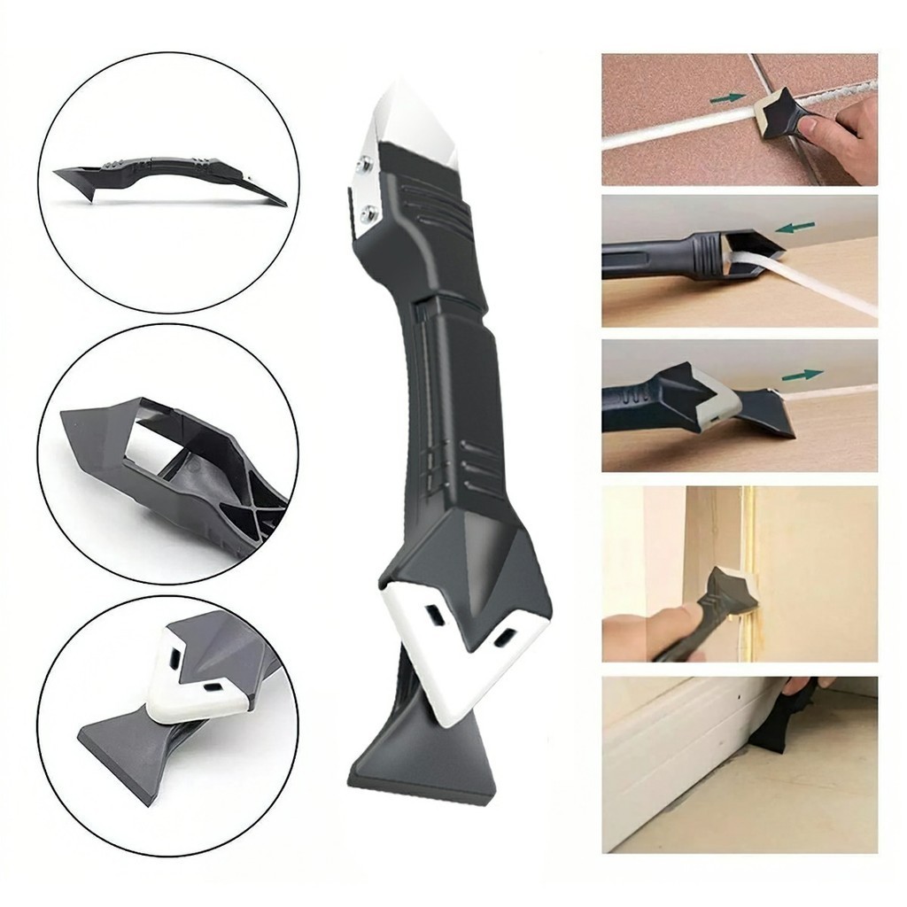 Bộ Dụng Cụ Miết Mạch Keo Silicon, Chà Ron Gạch - Cạo Cắt Keo Silicone Cửa Kính, Đầu Tuốt Inox Siêu Bền FETA