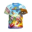 Tương tác Talking Tom thế giới trò chơi Áo thun 3D-kidscartoon mèo vui nhộn tay ngắn
