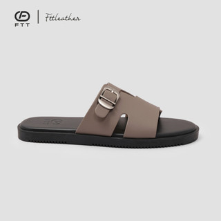Dép Da Nam Quai Ngang Felix Fttleather da microfiber phối khuy đế TPR bền, nhẹ, độ bám tốt