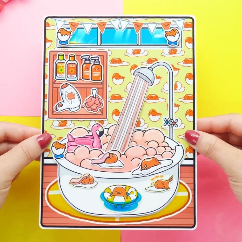 Học liệu ngôi nhà búp bê bằng giấy của công chúa tocaboca cắt dán thủ công đồ chơi của bé gái h29