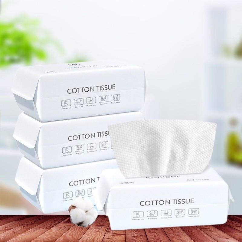 Khăn Bông Nguyên Chất Dày Dùng Một Lần Khăn Mặt Họa Tiết Ngọc Trai Tẩy Trang Mềm Mại Khăn Bông Làm Sạch Khăn Mặt