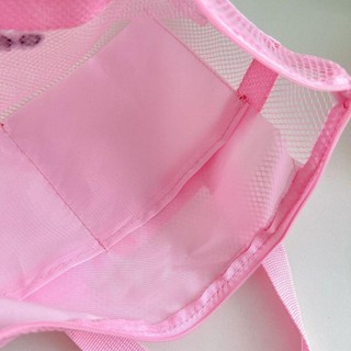 AllGIFT Túi đựng mỹ phẩm, Túi giặt lưới dung tích lớn thoáng khí, Túi đựng đồ bơi có thể gập lại dễ thương
