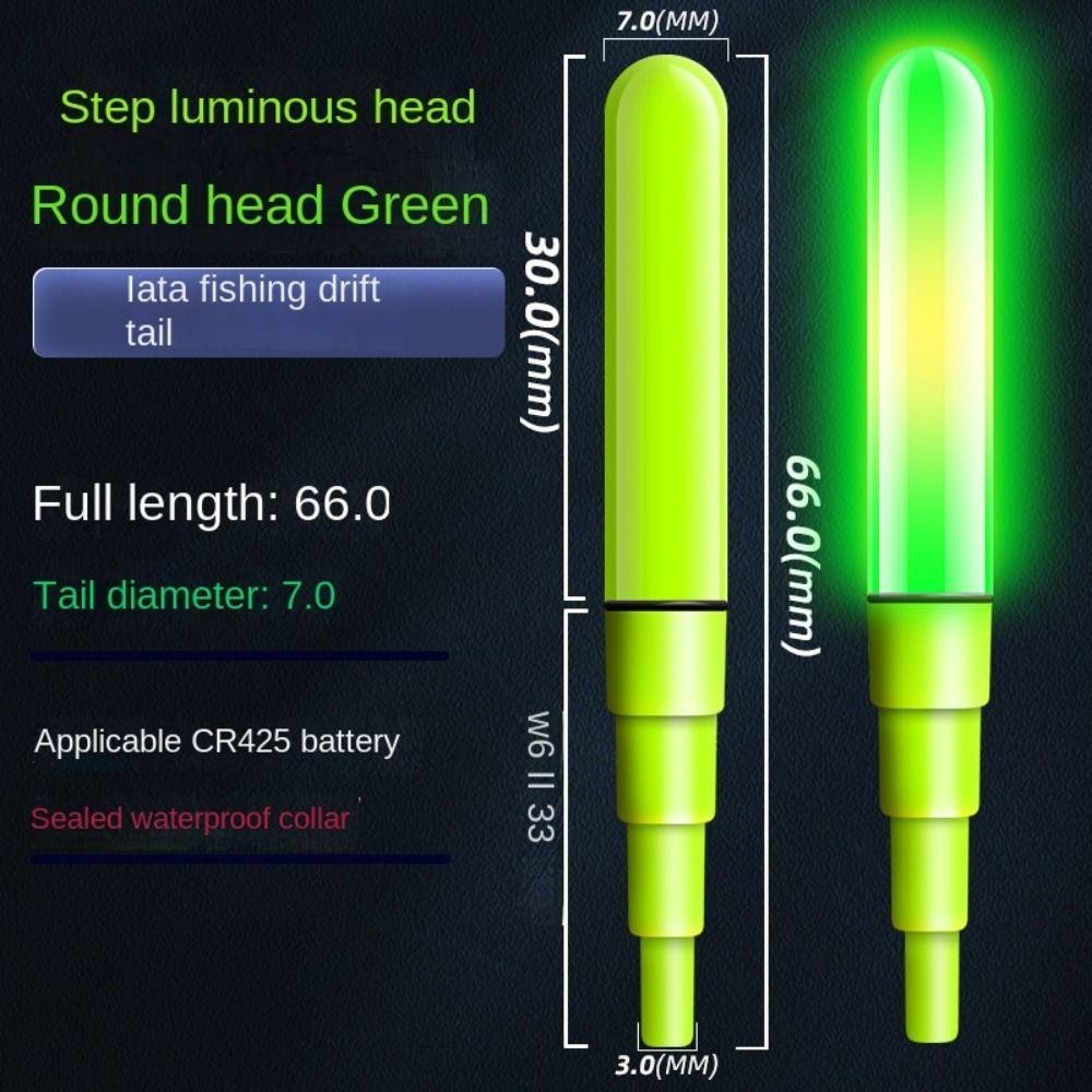 Đèn LED Phao Câu Cá Siêu Sáng, Dạ Quang Cảm Ứng, Pin CR425