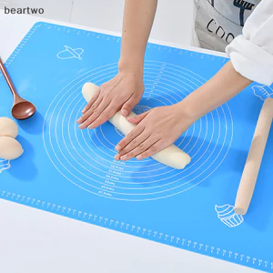 < Beartwo > Thảm Silicon Nhào Bột Thảm Bánh Quy Tấm Nướng Bánh Dụng Cụ Chống Cán Lớn Bột Miếng Lót Dụng Cụ Tấm Phụ Kiện Đẹp