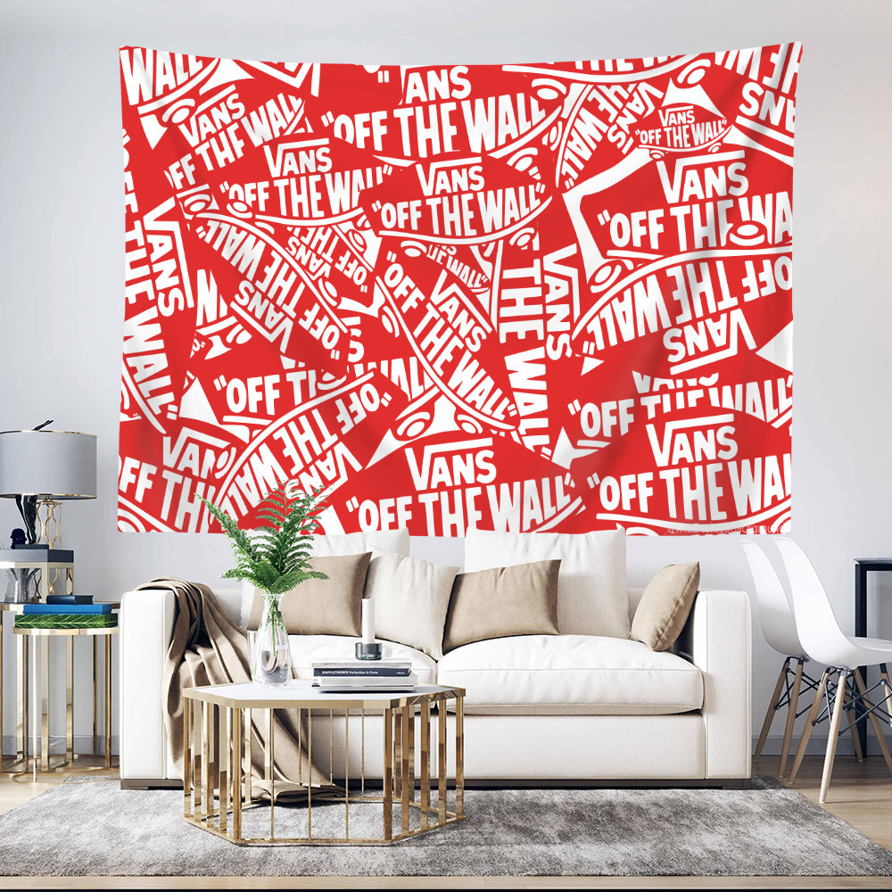 Nghệ Thuật Vans Giày Logo Tấm Thảm Treo Tường Có Kẹp Polyester Tấm Thảm Phòng Ngủ Treo Tường Tấm Thảm Trang Trí Nhà Cửa