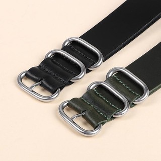 Cao Cấp NATO Da Thật Chính Hãng Dây Đeo Đồng Hồ 18mm 20mm Vòng Da Dây Đeo Đồng Hồ 22mm Vòng Tay Nam Nữ Da Đồng Hồ Đa Năng Thay Thế Burst Crack Kinh Doanh Cổ Điển