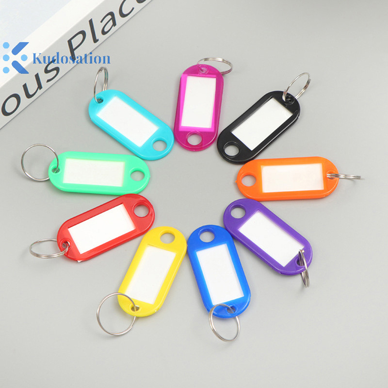 Kudosation 50 Chiếc Móc Khóa Nhiều Màu Sắc Thẻ Chìa Khóa Nhãn ID Tên TEL Số Bút Đánh Dấu Thẻ Hành Lý