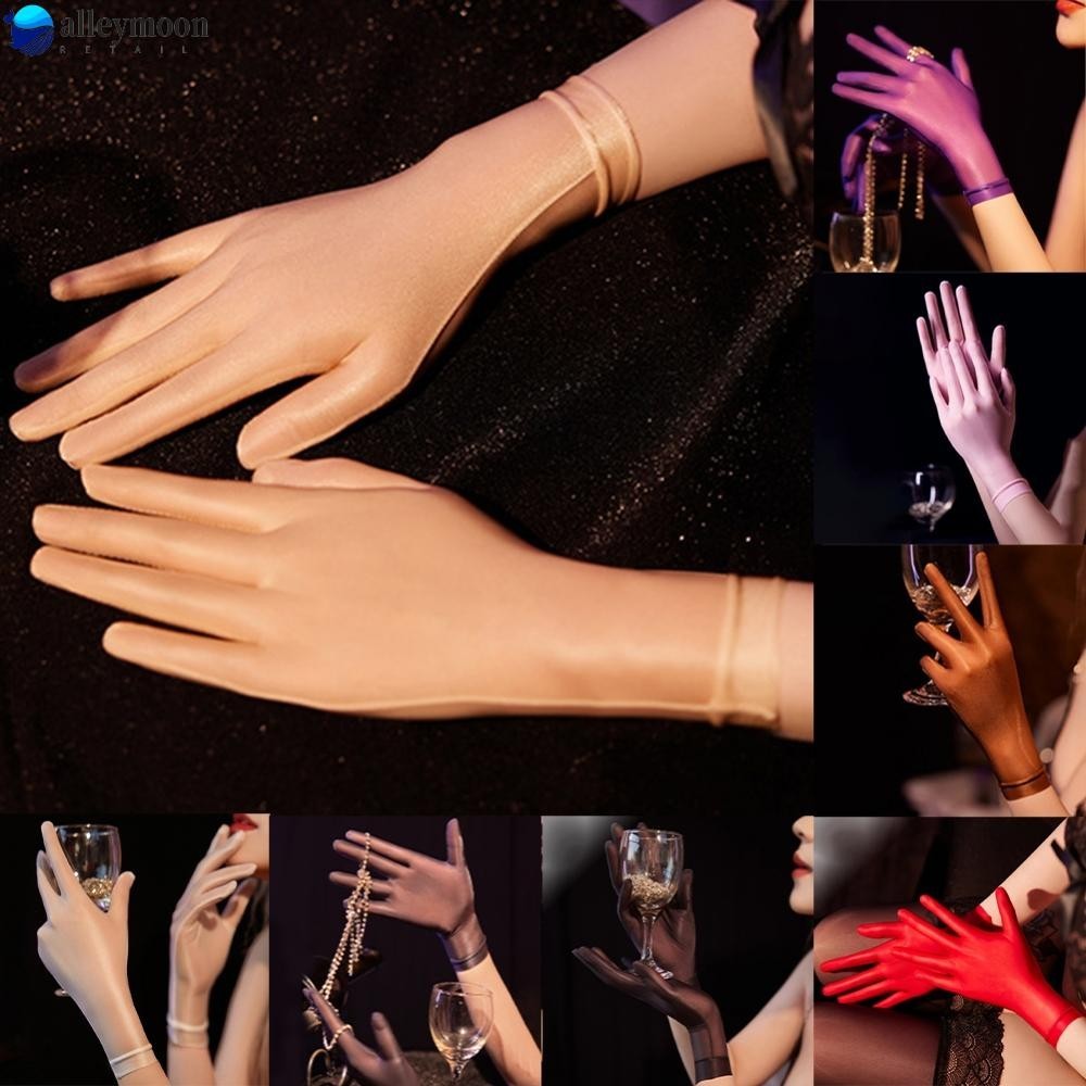 Găng tay nhảy múa lái xe siêu mỏng Nylon Găng tay bó sát dành cho nữ