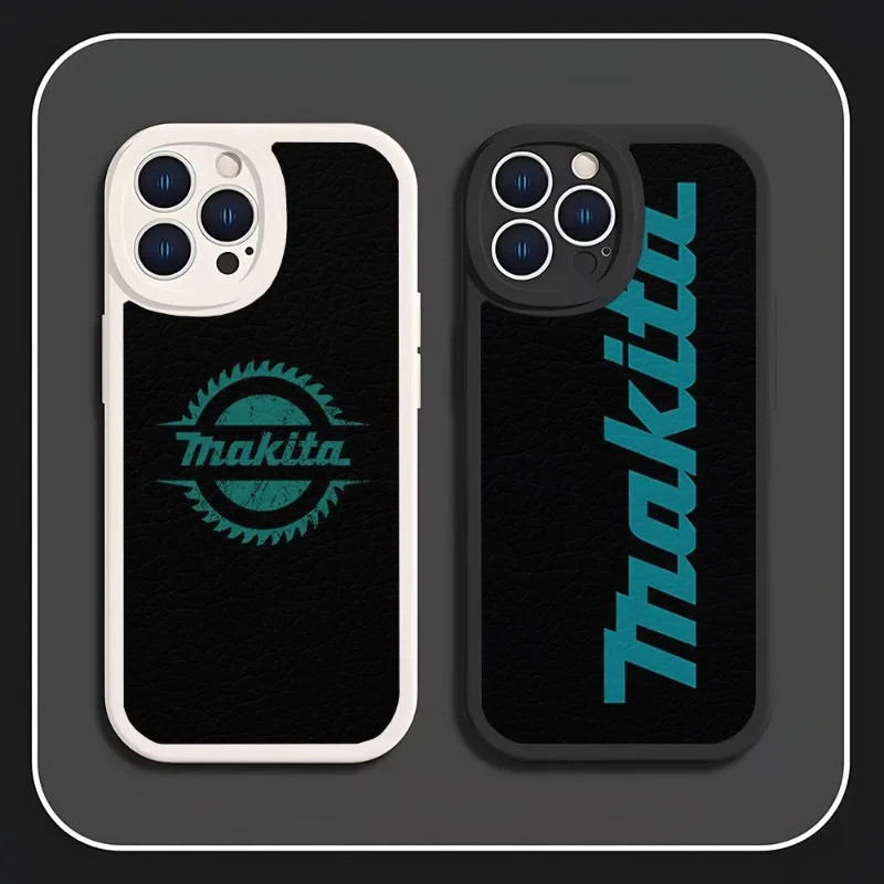 Tp-1 Hộp Dụng Cụ Makita Ốp Lưng Điện Thoại Da Cừu Cho Iphone 14 Pro Max 11 13 12 Mini X Xr Xs 8 6 7 Puls Se Vỏ Di Động Sang Trọng
