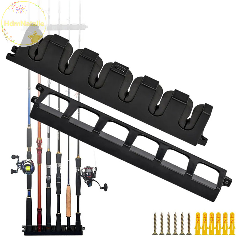 Hdmnatalie 6 / 8 lỗ Cần Câu Giá Để Đồ Treo Tường Giá Để Đồ Cho Cần Câu Dày Tay Thanh Lưới VN