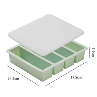 Khuôn Làm Đá BORAGETE, có Nắp 4 Lưới Khuôn Làm Lạnh Thực Phẩm, Khay Tủ Đông Silicon Có Thể Tái Sử Dụng Cực Lớn