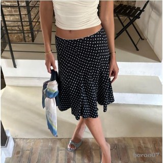 Váy Midi Thời Trang Nữ Chấm In Eo Thấp Váy Xuân Hè Váy Thường Ngày