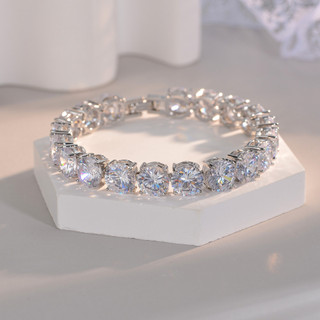Châu Âu Mỹ ins Phong Cách Mới Vòng Tay Zircon Nhiều Màu Sắc Pha Lê Nữ