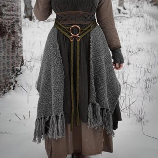 NECKLACEMASK Troll Dây Thắt Lưng Chữ Thập, Thắt Lưng Kim Loại Dây Dài, Thời Trang Không Đều Trang Trí Shaman Pagan