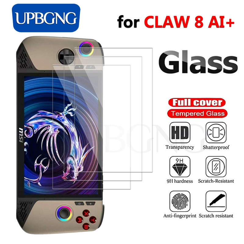 1 / 2 / 3 Kính Cường Lực Bảo Vệ Cho MSI Claw 8 AI + 2025 Phim Bảo Vệ Màn Hình Chống Trầy Xước Cho Móng Vuốt 8 AI + Phụ Kiện Kính