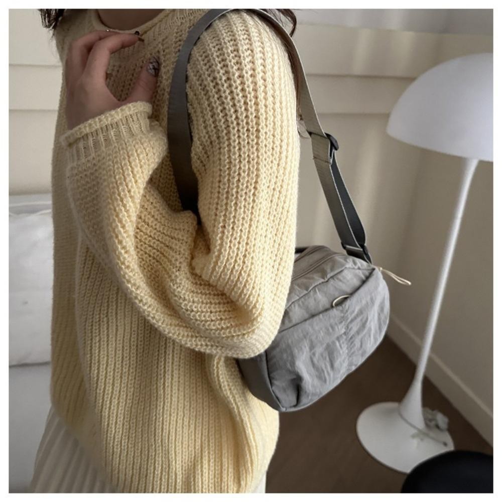 Túi đeo chéo HAPPYNOOK, Túi vuông Nylon thông thường, Túi đeo vai phong cách Nhật Bản khô nhanh cho nữ