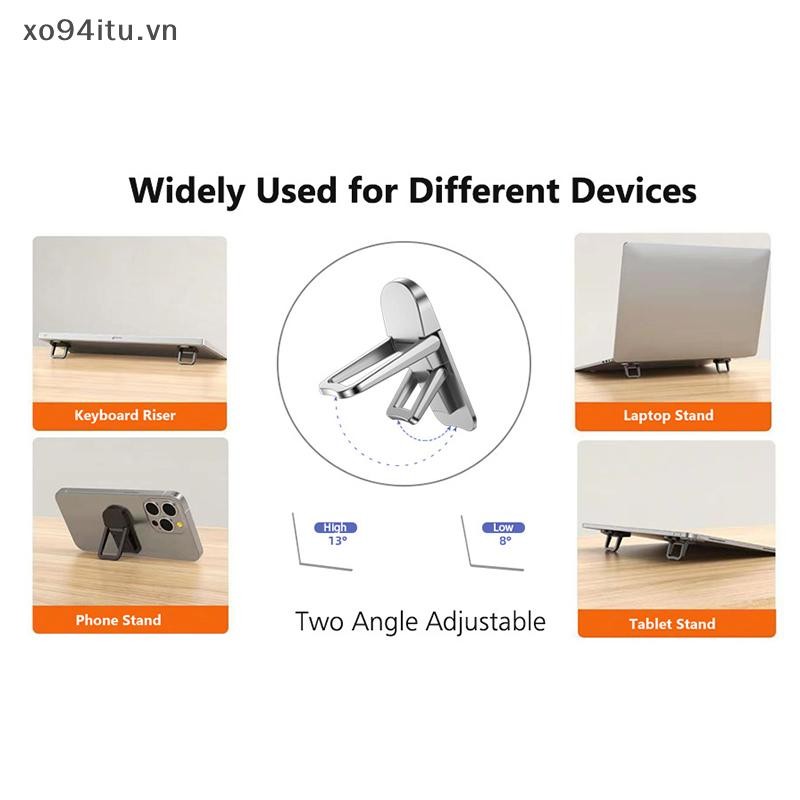 XOITU 2 Chiếc Giá Đỡ Laptop Di Động Có Thể Gập Lại Nvisible Laptop Riser Chân Đế Cho Máy Tính Xách Tay Giá Đỡ Làm Mát VN