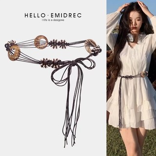 [1904 Người Đã Thu Thập] Thắt Lưng Dệt Cho Phụ Nữ Mùa Hè Phong Cách Vintage Dân Tộc Mới Dây Thắt Lưng Đa Năng Trang Trí Cao Cấp Với Thắt Lưng Váy 3.4 QDDJ