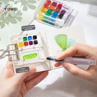 YOWEI 8 / 15 Lưới Acrylic Màu Nước Bảng Di Động Hộp Sơn Du Lịch Tranh Màu Nước Khay Sơn Nghệ Thuật Tiếp Liệu VN