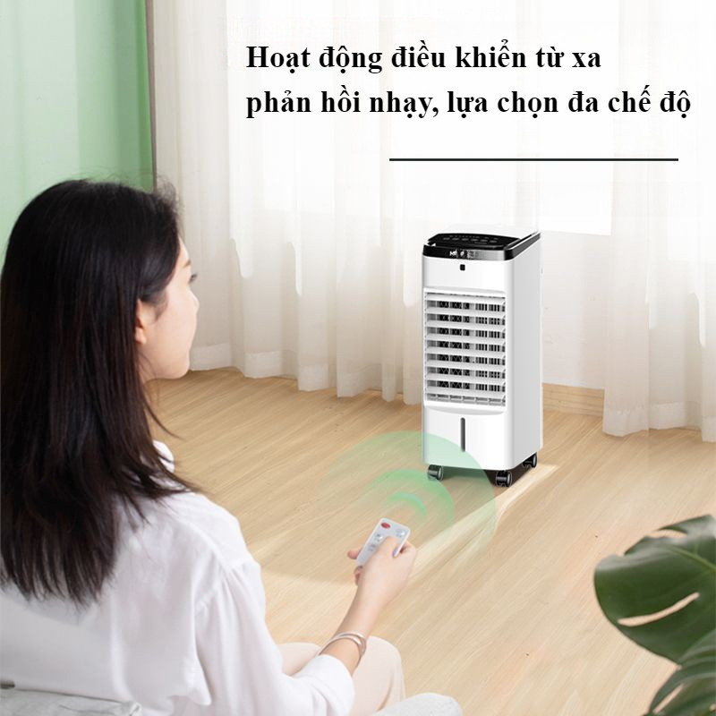 Quạt Điều Hòa Hơi Nước Mini,Điều khiển Quạt điều hòa cho gia (dung tích 12 Lít),Quạt Làm Mát Bình Chứa Nước Lớn 12L