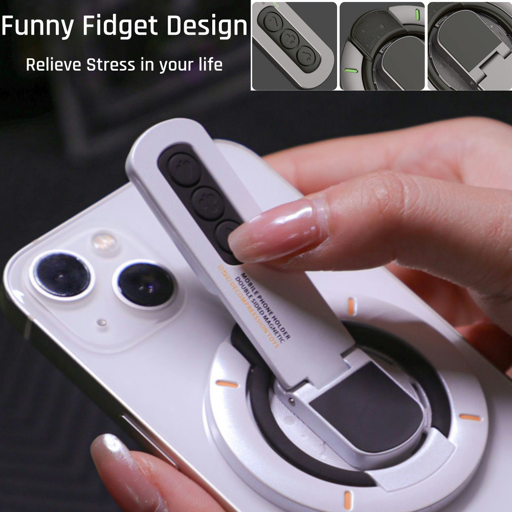 Giá đỡ điện thoại từ tính INOVAGEN SnapRing có chức năng Fidget, nam châm hai mặt, giá đỡ điện thoại hợp kim