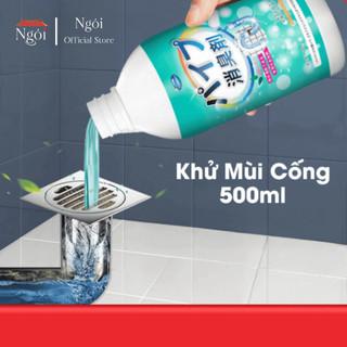 Dung dịch khử mùi cống khử mùi nhà vệ sinh nhà tắm công nghệ phân giải lên men 500ml NGÓI HOME - KMC01