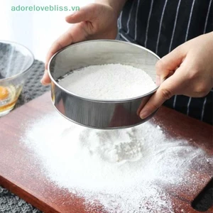 Thêm Nhà Bếp Lưới Bột Sifter Tròn Thép Không Gỉ Bột Sàng Lọc Sifter BSS
