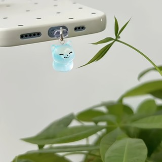 Điện Thoại Di Động Chống Bụi Cắm Tự Làm Dạ Quang Sáng Bóng Dễ Thương Mèo Trong Suốt Lỗ Điện Thoại Di Động Trang Trí