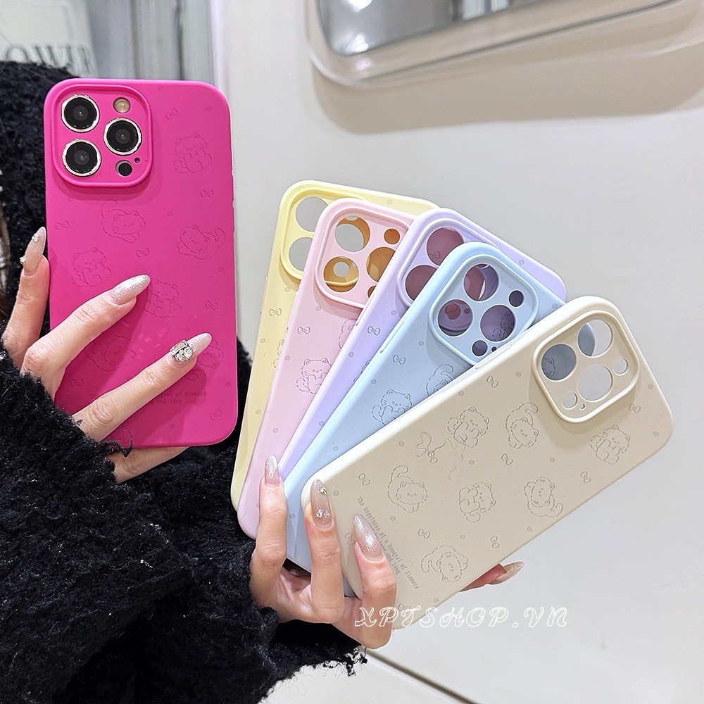 Ốp điện thoại silicon lỏng toàn màn hình cho mèo cho iPhone 17 Pro Max 17 Air 16 Plus 15 14 13 12 Pro Max 11 Vỏ bảo vệ chống sốc