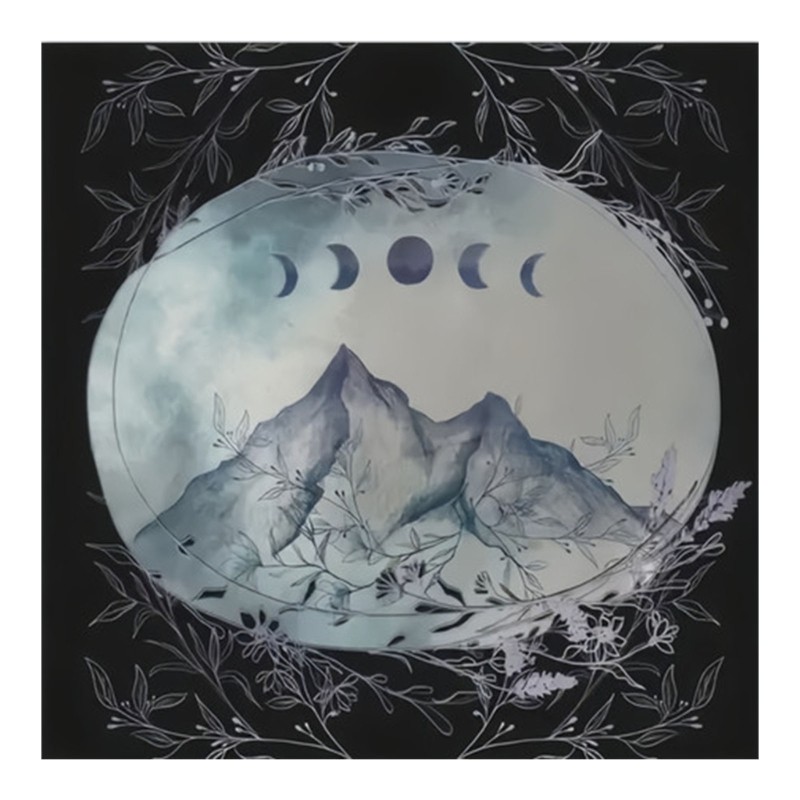 Cinna Tarot Khăn trải bàn Tấm thảm Moon Mountain Altars Vải Đồ dùng phù thủy