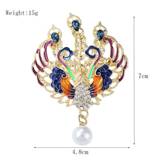 1437ười sưu tập phong cách cổ điển chim và 1437ười Bộ sưu tập phong cách Trung Quốc cổ điển chim Chaofeng Men sang trọPhoenix Hợp kim Trâm cài nam nữọc trai nước thả phụ kiện 19,76