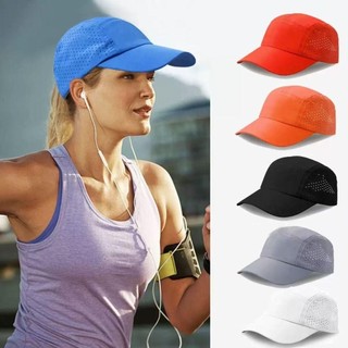 Mũ đi xe đạp RISEDOT, Mũ bóng chày lưới khô nhanh màu trơn, Mũ chạy bộ có thể điều chỉnh thoáng khí siêu nhẹ thông thường Unisex