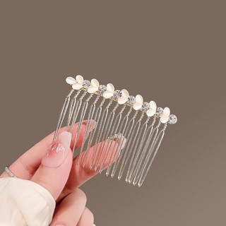 Mauropoli [Sẵn Sàng] Lược Lá Mắt Mèo Tinh Tế Kẹp Tóc Tính Khí, Chèn Lược Lưng Đầu, Gãy Tóc Bên, Kẹp Tóc