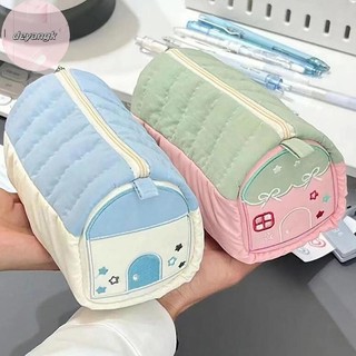 Deyangk 1PC Đa Chức Năng Thêu Văn Phòng Phẩm Hộp Đựng Bút Dung Tích Lớn Đơn Giản Văn Phòng Phẩm Nhà Hộp Đựng Bút Cotton Túi Bảo Quản VN