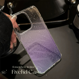 Ins Hàn Quốc Đơn Giản Chuyển Màu Tím Bling Sang Trọng Cao Cấp Vỏ Cho iPhone 11 16 16E 15 14 13 12 Pro Xs Max XR X 7 8 Plus SE Ốp Lưng TPU Mềm HD Trong Suốt Vỏ Điện Thoại Bảo Vệ Mặt Sau