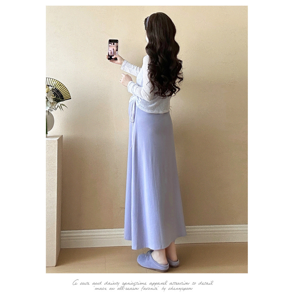 Bộ Đồ Bà Bầu Mùa Xuân Hè 2025 Sản Phẩm Mới Váy Sling Thời Trang + Áo Chống Nắng Bộ Đồ Hai Mảnh