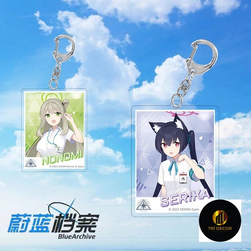Móc khoá Anime Manga Archive Anime Nonomi Serika Ayane Hoshino Shiroko Acrylic Cute phụ kiện trang trí dễ thương