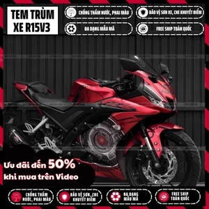 Tem trùm dán xe R15v3 cao cấp thiết kế riêng | Mẫu R15H010 | Decal chống xước, chống thấm nước