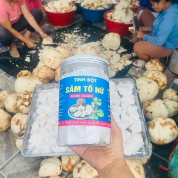 Tinh bột sâm tố nữ khô nguyên chất tăng vòng 1, xay lọc thủ công củ sâm tố nữ tươi sản sinh collagen tăng cường nội tiết