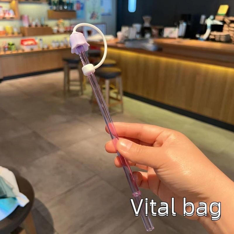 Dễ Thương Hoa / Động Vật Ống Hút Nắp Ống Hút Silicon Chống Bụi Có Thể Tái Sử Dụng Ống Hút Topper